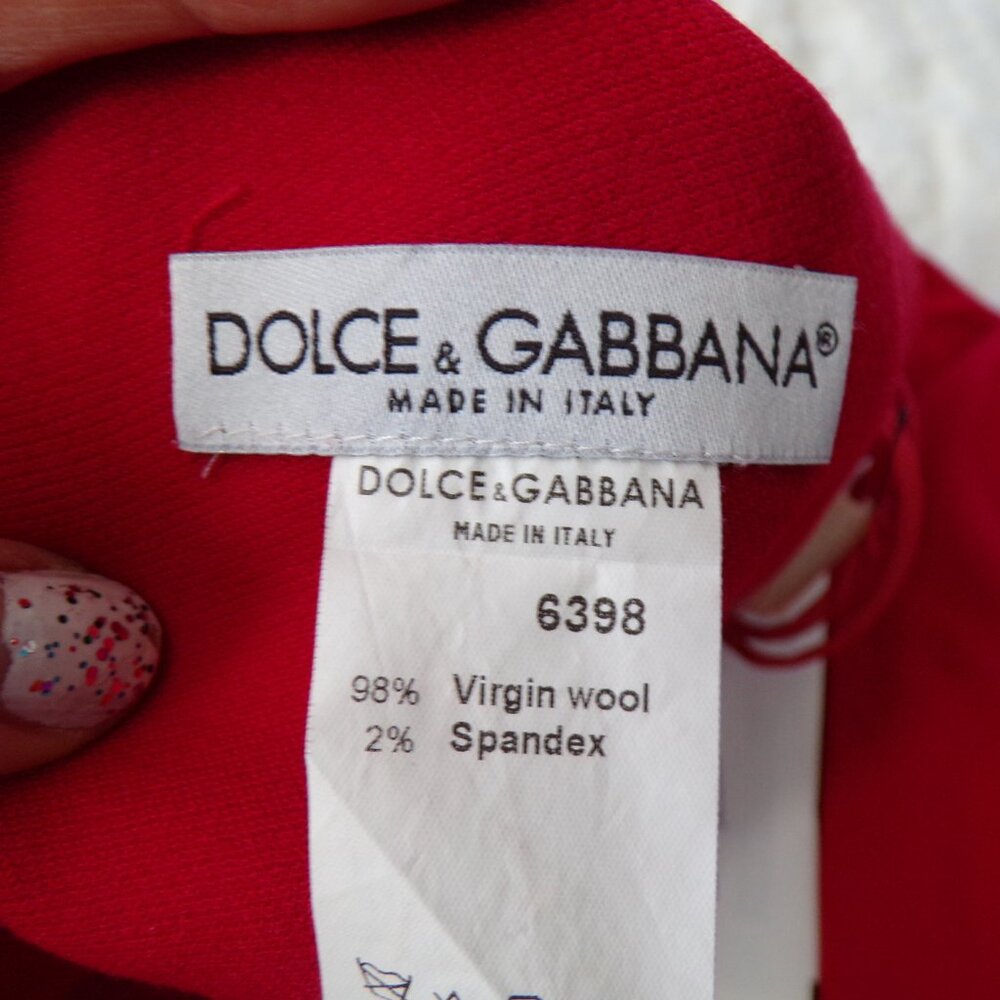 Dolce & Gabbana red pencil sheath dress 44/ M - Picture 8 of 10